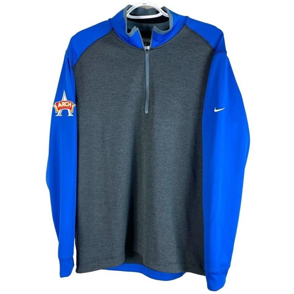 Nike Golf 1/4 Zip Pullover Mens M Blue Gray Dri-FIT Tour Performance Golf